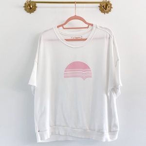 Xirena White Terry Short Sleeve Pullover